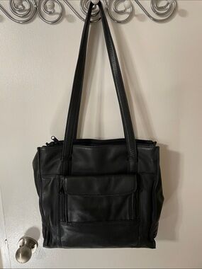 Derek Alexander Black Leather Tote